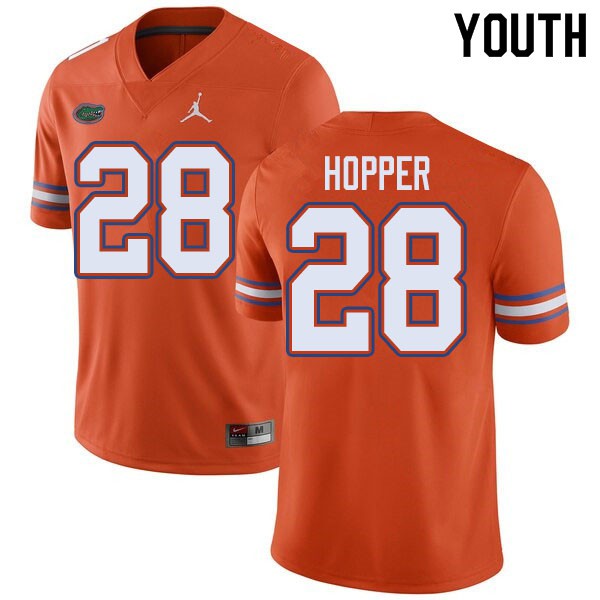 Jordan Brand Youth #28 Ty'Ron Hopper Florida Gators College Football Jersey Orange